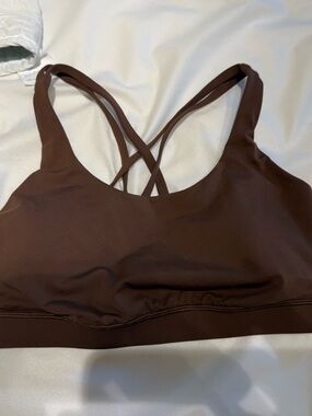 lululemon athletica Brown Crisscross Strappy Sports Bra